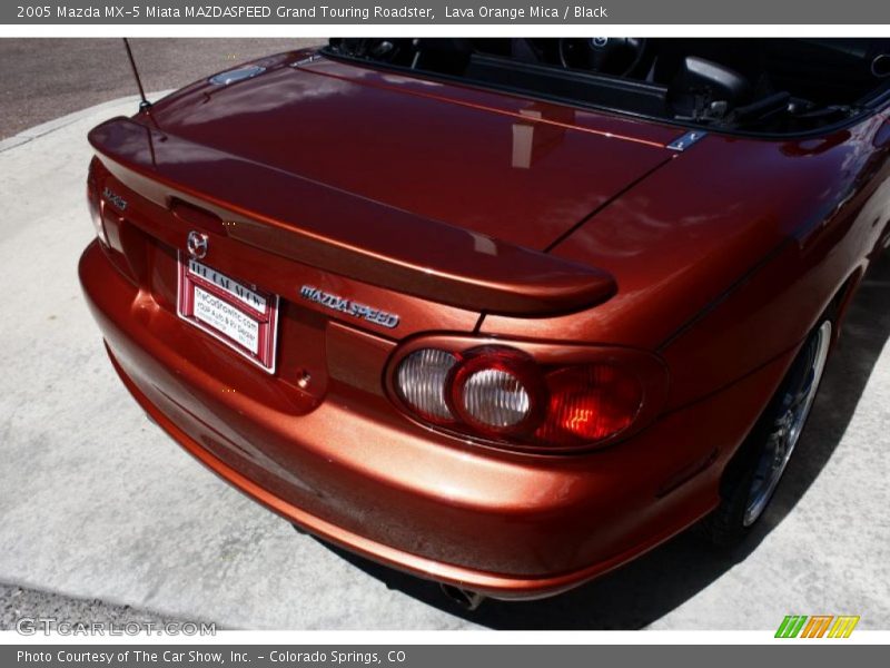 Lava Orange Mica / Black 2005 Mazda MX-5 Miata MAZDASPEED Grand Touring Roadster