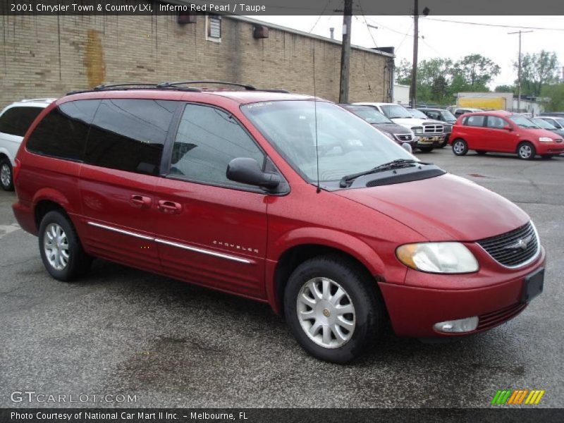 Inferno Red Pearl / Taupe 2001 Chrysler Town & Country LXi