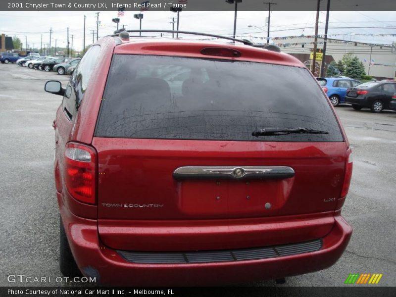 Inferno Red Pearl / Taupe 2001 Chrysler Town & Country LXi
