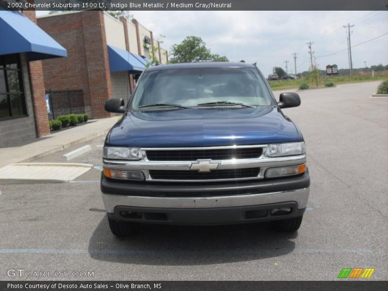 Indigo Blue Metallic / Medium Gray/Neutral 2002 Chevrolet Suburban 1500 LS