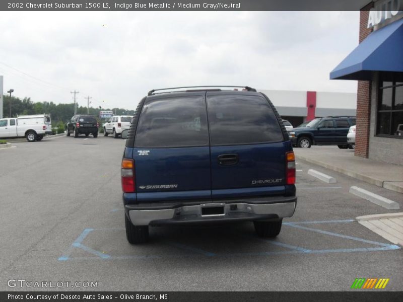 Indigo Blue Metallic / Medium Gray/Neutral 2002 Chevrolet Suburban 1500 LS