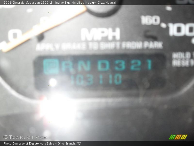 Indigo Blue Metallic / Medium Gray/Neutral 2002 Chevrolet Suburban 1500 LS