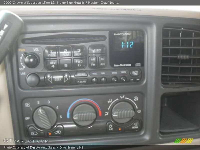 Indigo Blue Metallic / Medium Gray/Neutral 2002 Chevrolet Suburban 1500 LS
