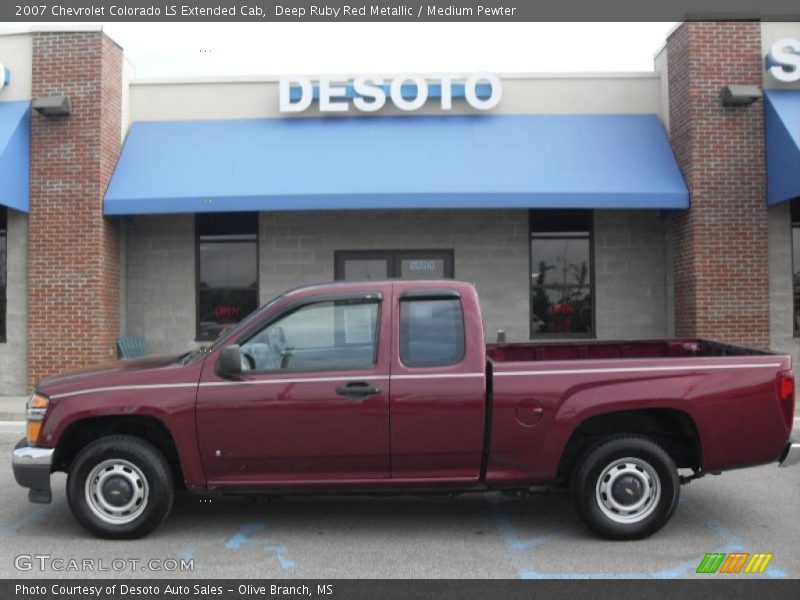 Deep Ruby Red Metallic / Medium Pewter 2007 Chevrolet Colorado LS Extended Cab