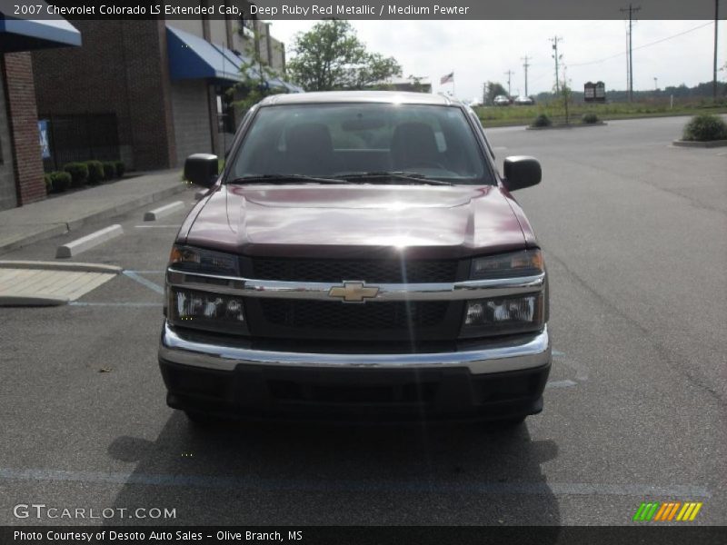 Deep Ruby Red Metallic / Medium Pewter 2007 Chevrolet Colorado LS Extended Cab