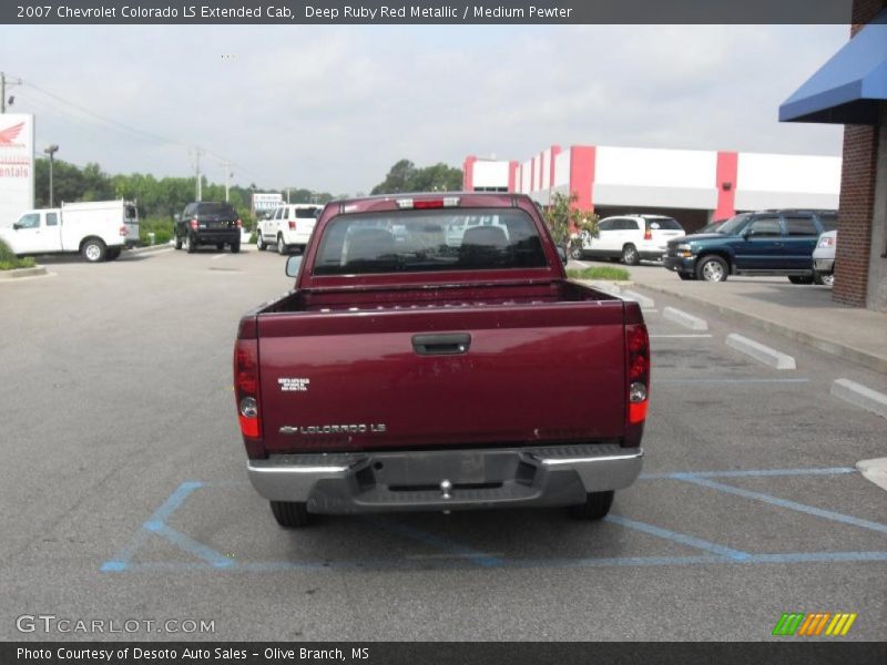 Deep Ruby Red Metallic / Medium Pewter 2007 Chevrolet Colorado LS Extended Cab