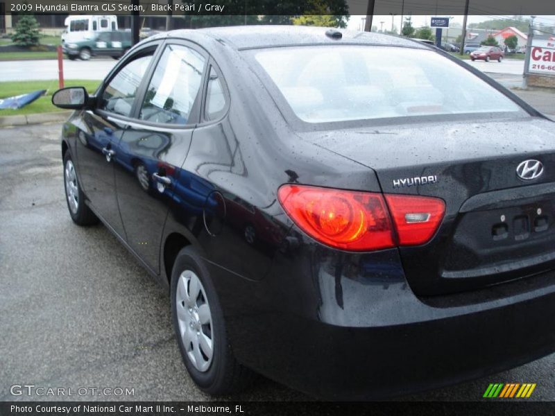 Black Pearl / Gray 2009 Hyundai Elantra GLS Sedan