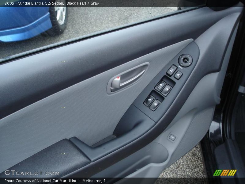 Black Pearl / Gray 2009 Hyundai Elantra GLS Sedan