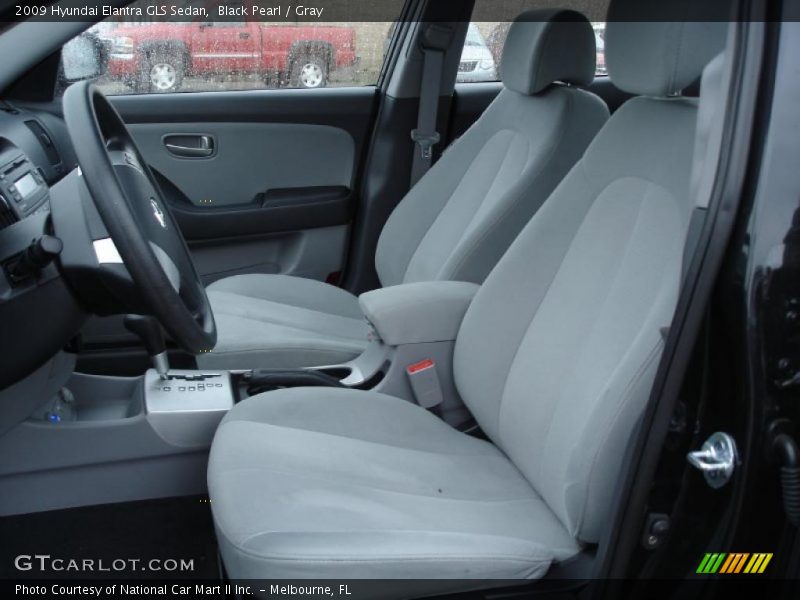 Black Pearl / Gray 2009 Hyundai Elantra GLS Sedan