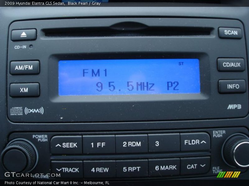 Black Pearl / Gray 2009 Hyundai Elantra GLS Sedan