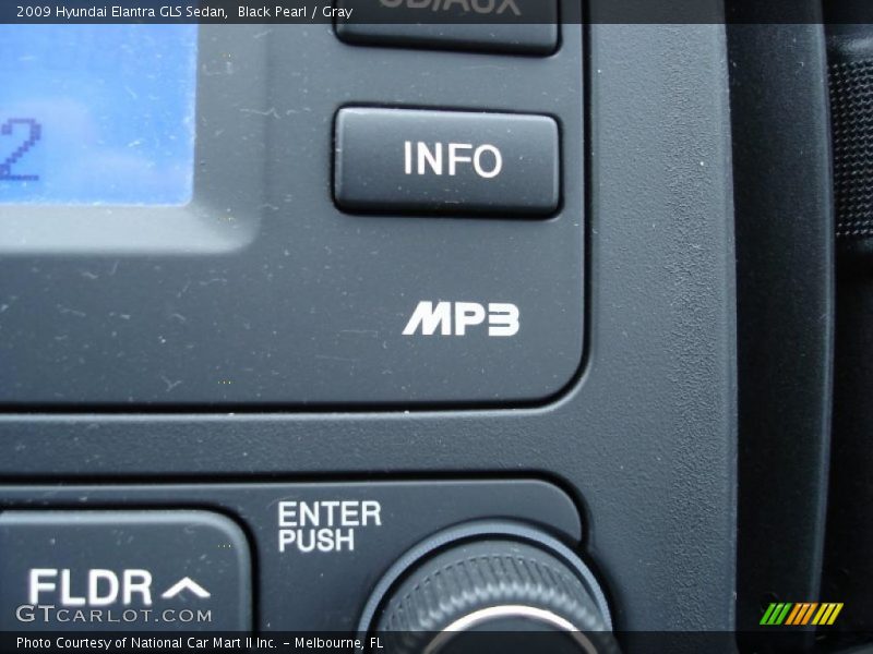 Black Pearl / Gray 2009 Hyundai Elantra GLS Sedan