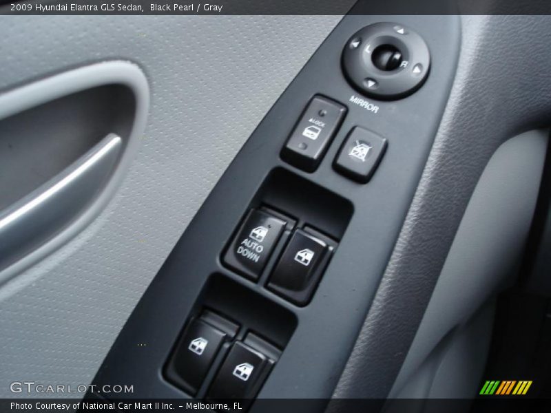 Black Pearl / Gray 2009 Hyundai Elantra GLS Sedan