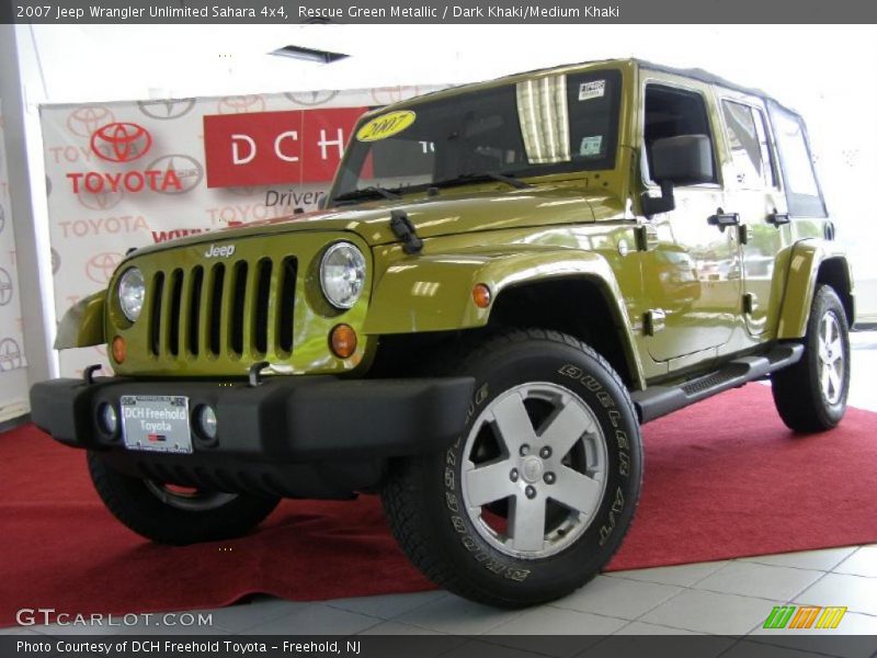 Rescue Green Metallic / Dark Khaki/Medium Khaki 2007 Jeep Wrangler Unlimited Sahara 4x4