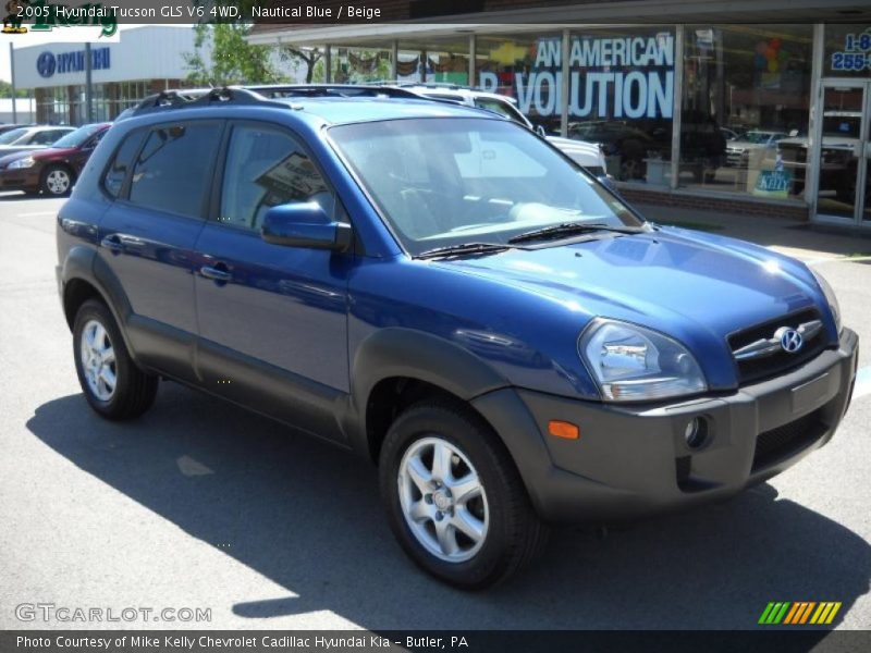 Nautical Blue / Beige 2005 Hyundai Tucson GLS V6 4WD