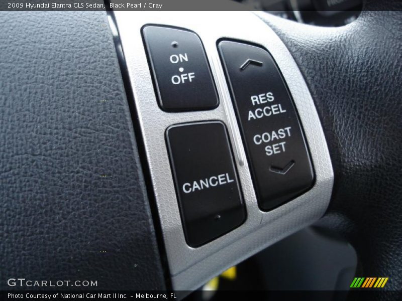 Black Pearl / Gray 2009 Hyundai Elantra GLS Sedan