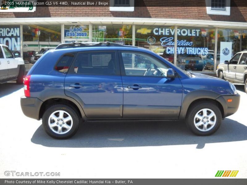 Nautical Blue / Beige 2005 Hyundai Tucson GLS V6 4WD