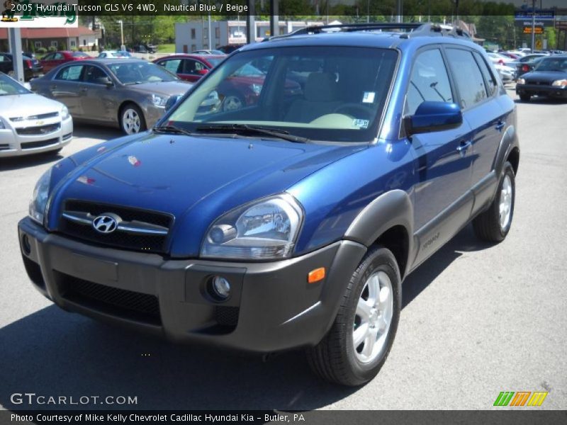 Nautical Blue / Beige 2005 Hyundai Tucson GLS V6 4WD