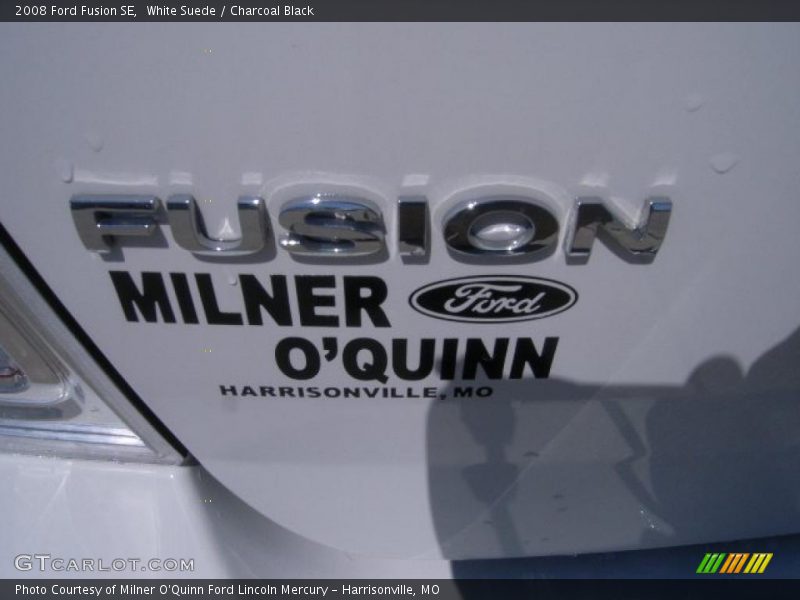 White Suede / Charcoal Black 2008 Ford Fusion SE