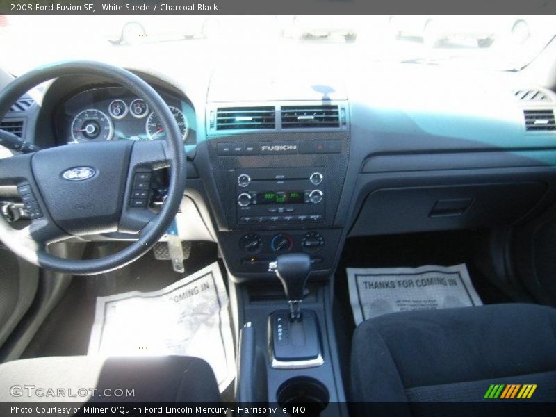White Suede / Charcoal Black 2008 Ford Fusion SE