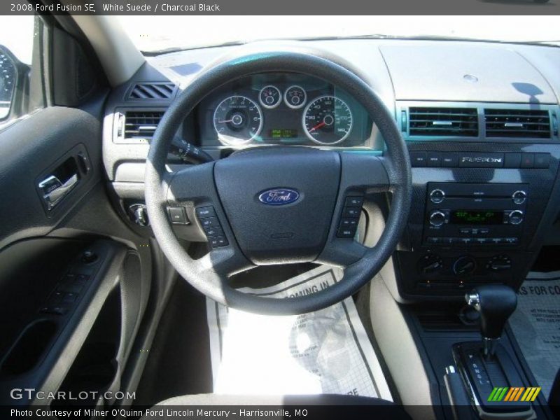 White Suede / Charcoal Black 2008 Ford Fusion SE