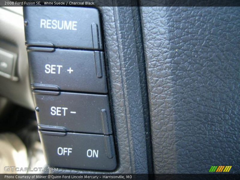 White Suede / Charcoal Black 2008 Ford Fusion SE