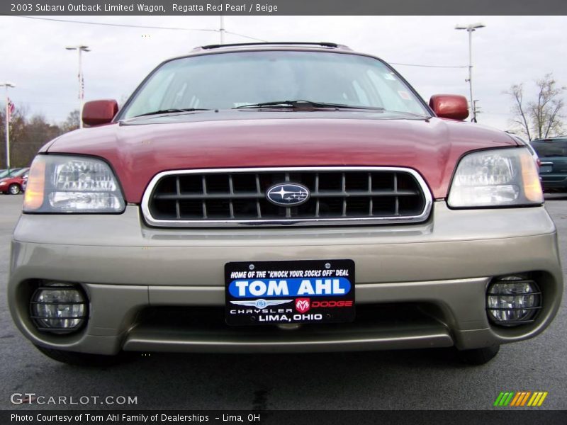 Regatta Red Pearl / Beige 2003 Subaru Outback Limited Wagon