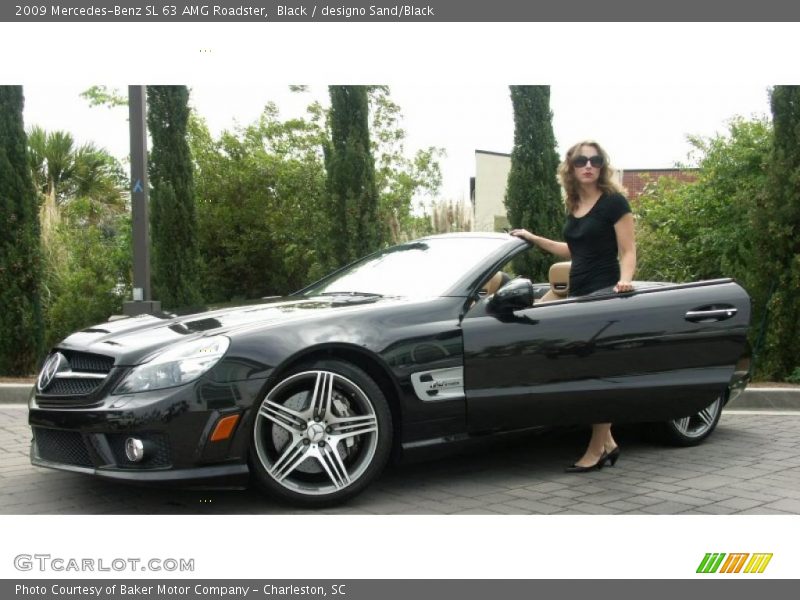 Black / designo Sand/Black 2009 Mercedes-Benz SL 63 AMG Roadster