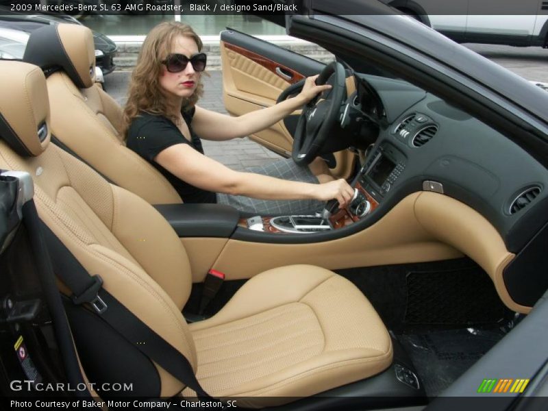 Black / designo Sand/Black 2009 Mercedes-Benz SL 63 AMG Roadster