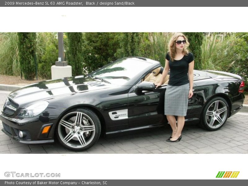 Black / designo Sand/Black 2009 Mercedes-Benz SL 63 AMG Roadster