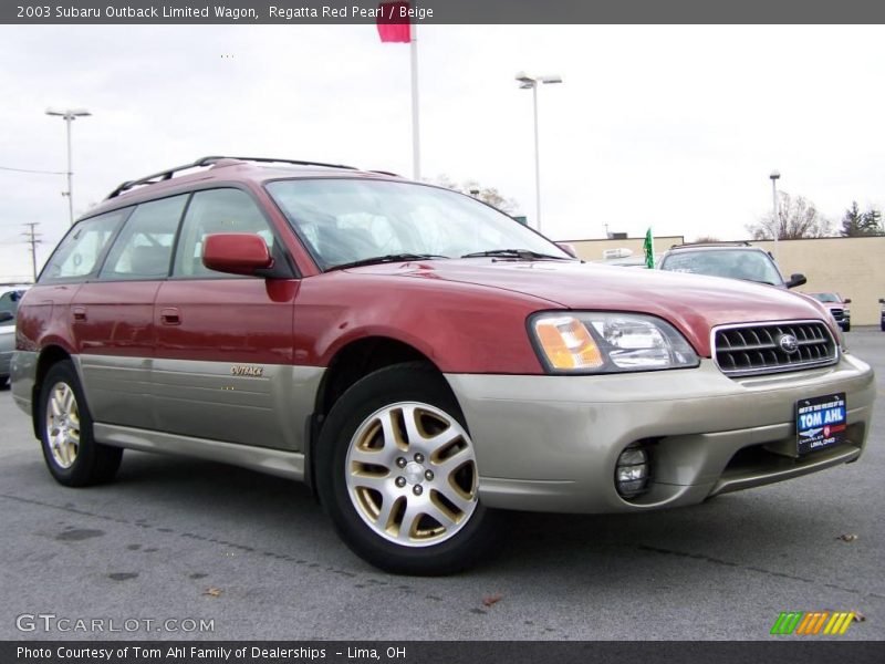 Regatta Red Pearl / Beige 2003 Subaru Outback Limited Wagon
