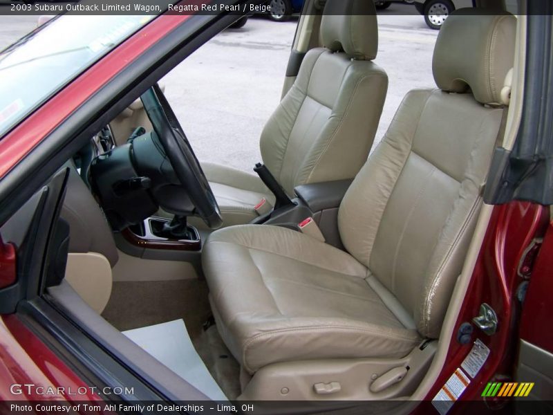 Regatta Red Pearl / Beige 2003 Subaru Outback Limited Wagon