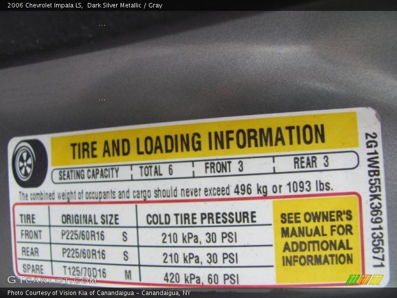 Dark Silver Metallic / Gray 2006 Chevrolet Impala LS