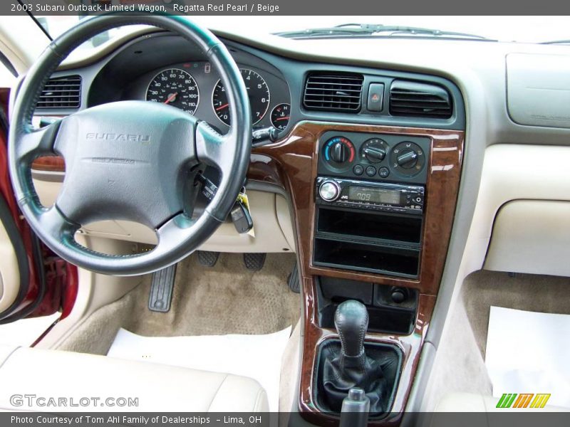 Regatta Red Pearl / Beige 2003 Subaru Outback Limited Wagon