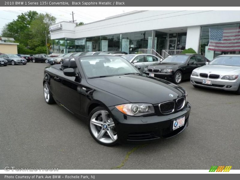 Black Sapphire Metallic / Black 2010 BMW 1 Series 135i Convertible