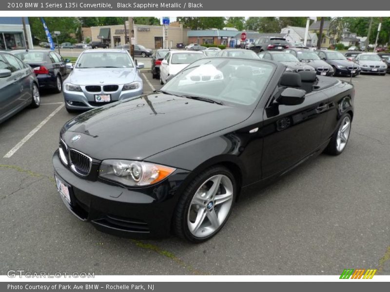 Black Sapphire Metallic / Black 2010 BMW 1 Series 135i Convertible