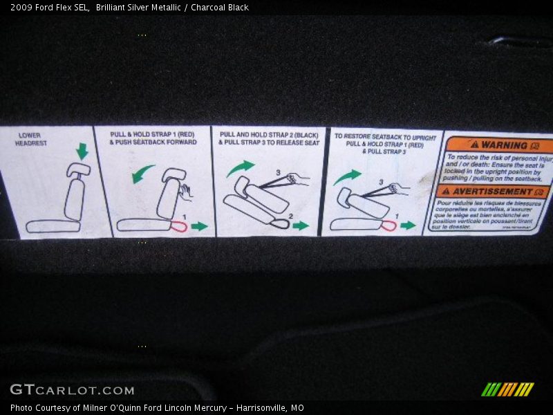 Brilliant Silver Metallic / Charcoal Black 2009 Ford Flex SEL