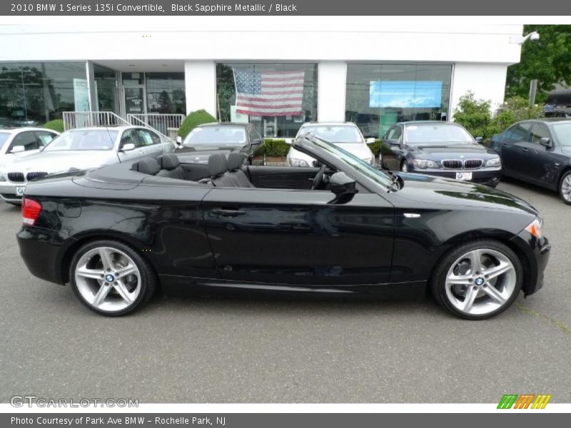 Black Sapphire Metallic / Black 2010 BMW 1 Series 135i Convertible