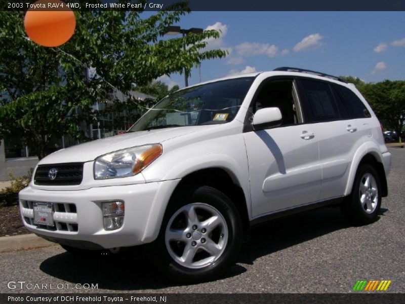 Frosted White Pearl / Gray 2003 Toyota RAV4 4WD