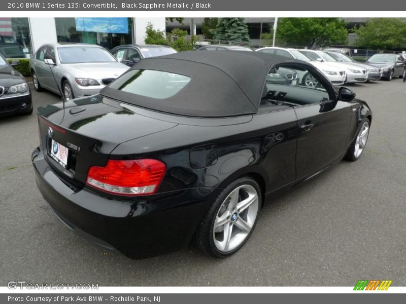 Black Sapphire Metallic / Black 2010 BMW 1 Series 135i Convertible