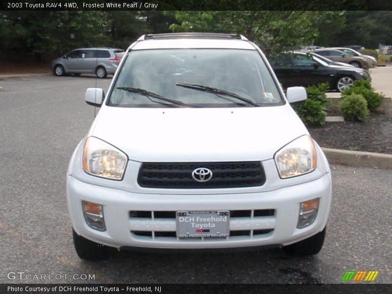 Frosted White Pearl / Gray 2003 Toyota RAV4 4WD