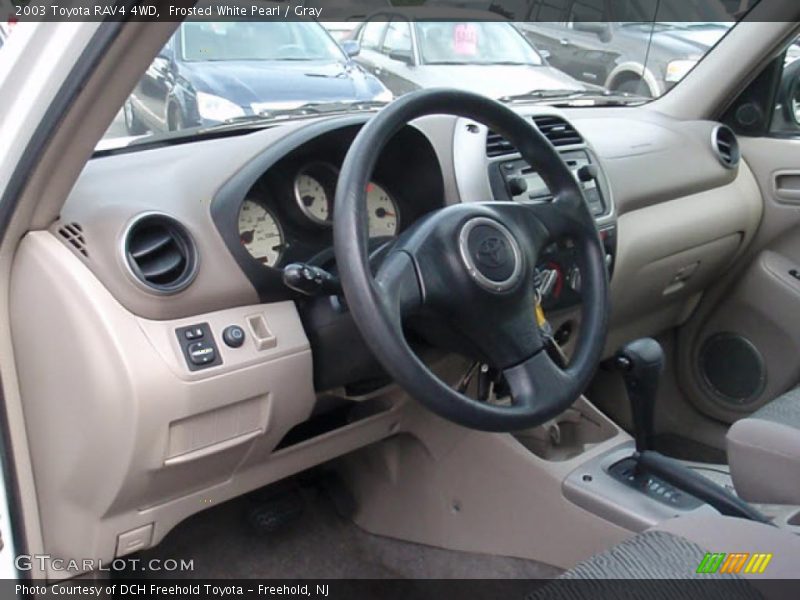 Frosted White Pearl / Gray 2003 Toyota RAV4 4WD