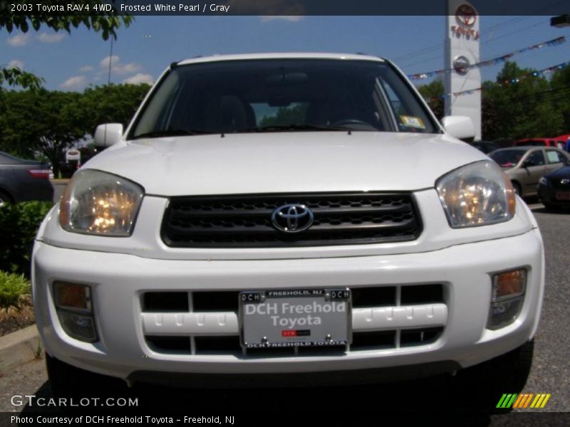 Frosted White Pearl / Gray 2003 Toyota RAV4 4WD