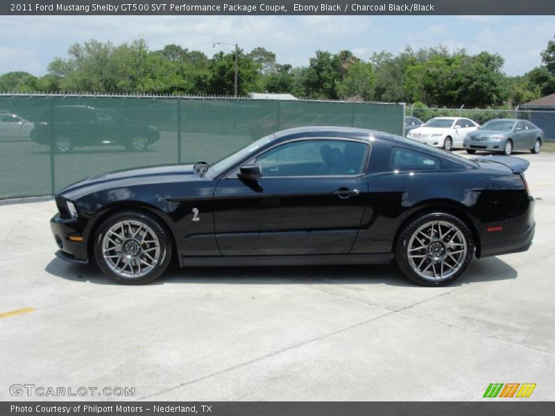 Ebony Black / Charcoal Black/Black 2011 Ford Mustang Shelby GT500 SVT Performance Package Coupe
