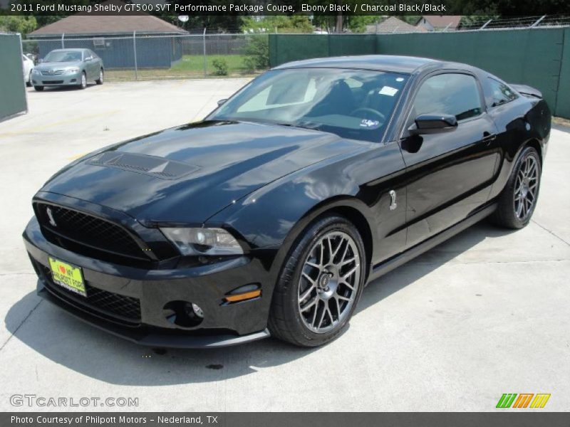 Ebony Black / Charcoal Black/Black 2011 Ford Mustang Shelby GT500 SVT Performance Package Coupe