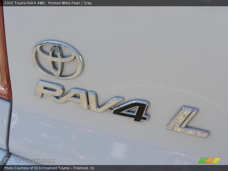 Frosted White Pearl / Gray 2003 Toyota RAV4 4WD