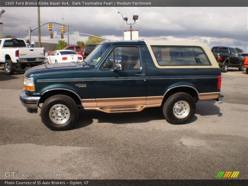 Dark Tourmaline Pearl / Medium Parchment 1995 Ford Bronco Eddie Bauer 4x4