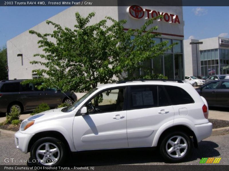 Frosted White Pearl / Gray 2003 Toyota RAV4 4WD