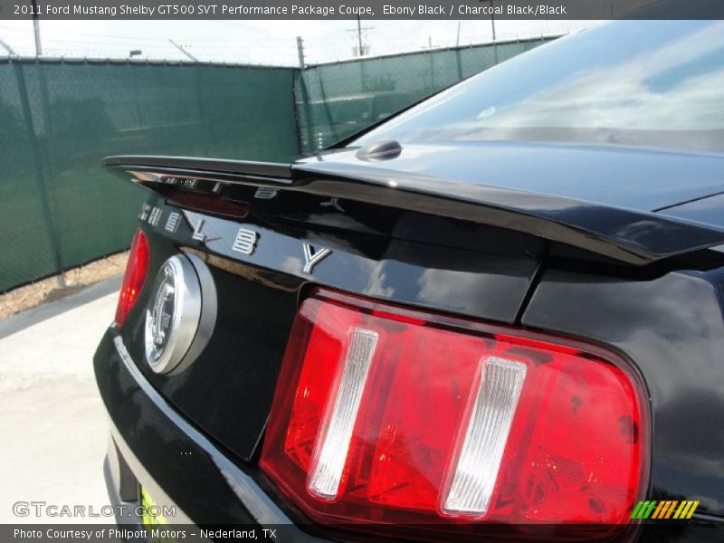 Ebony Black / Charcoal Black/Black 2011 Ford Mustang Shelby GT500 SVT Performance Package Coupe