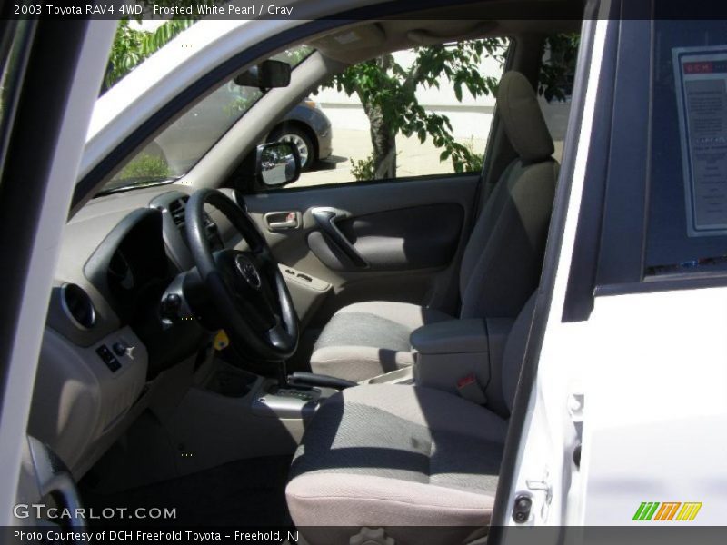 Frosted White Pearl / Gray 2003 Toyota RAV4 4WD