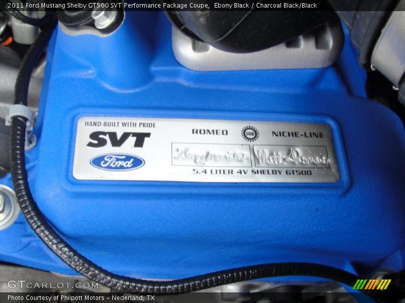 Ebony Black / Charcoal Black/Black 2011 Ford Mustang Shelby GT500 SVT Performance Package Coupe